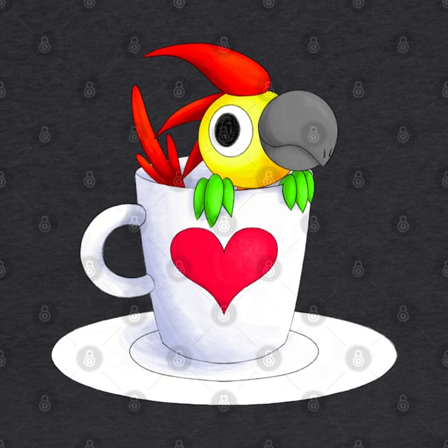 Parrot in a mug by parrotina